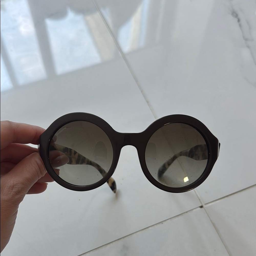 Prada Black Round Sunglasses